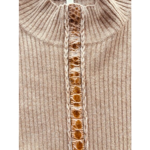 Escada Camel Virgin Wool Knit Sweater Extra Small - Picture 8 of 10